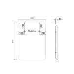 Зеркало Vincea LED VLM-3VC600B 600х800 c сенсорным выключателем и диммером