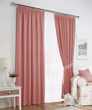 Комплект штор Палермо (пыльная роза), Вуаль (белая)