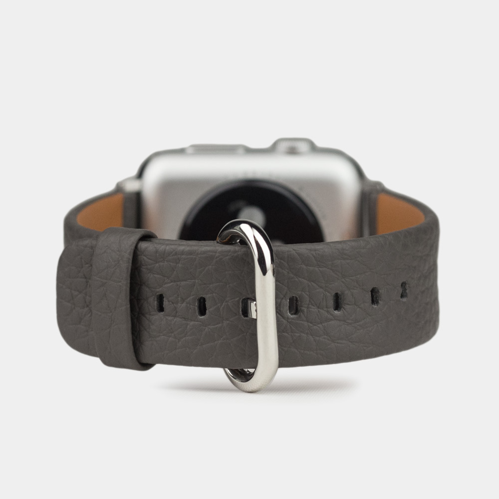 Ремешок кожаный для Apple Watch 42/44mm Classic серого цвета