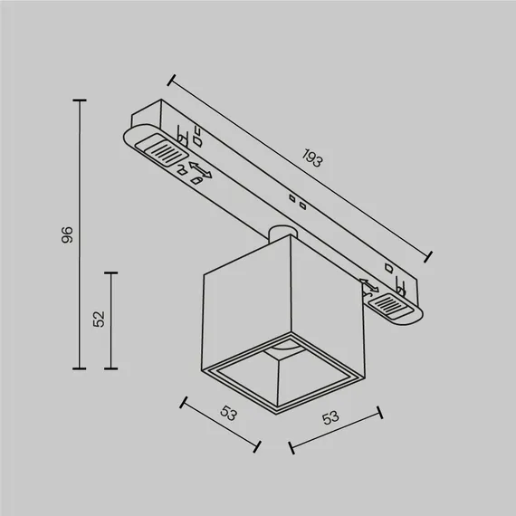 Трековый светильник Альфа / Alfa S Exility 4000K 7Вт 50° Technical tr133-2-7w4k-b