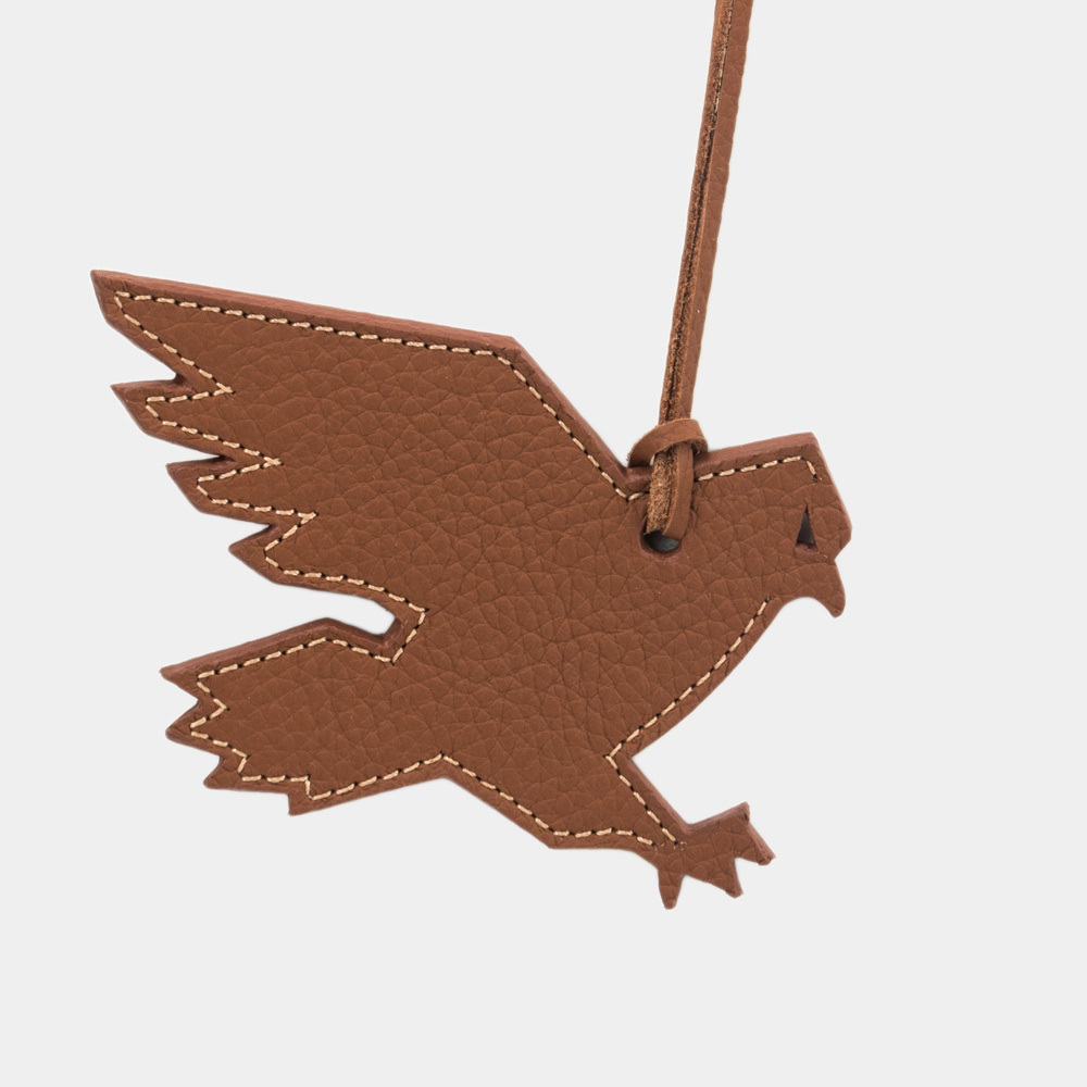 Брелок Aigle  из кожи теленка цвета карамель