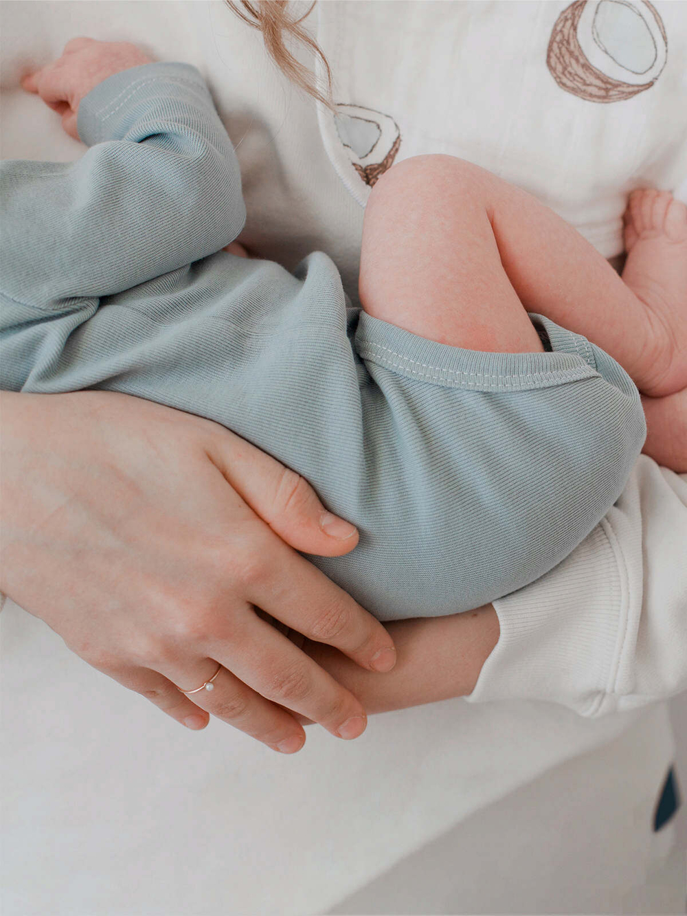 Боди Mjölk Baby Blue с длинным рукавом