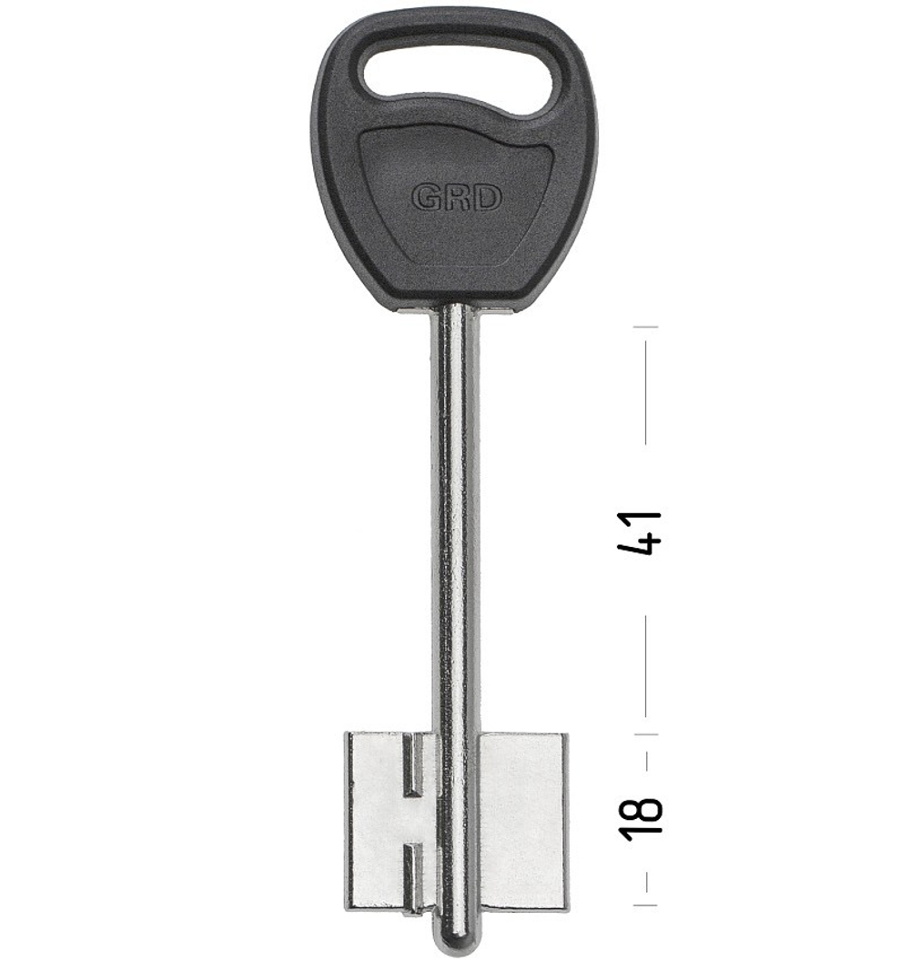 Заготовка сувальдного ключа 10658 ГАРДИАН-2 GRD2DP(Пластик)