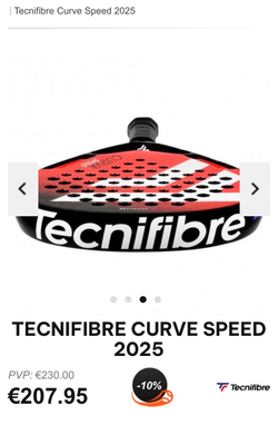 Tecnifibre, CURVA SPEED, Padel Racket, 16CURVASP5, 3490150225861