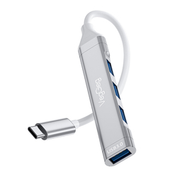 Хаб USB 3.0/2.0 VegGieg на 4 порта | 3×USB 2.0 + 1×USB 3.0 | Питание Micro USB 5V/2A | Без драйверов