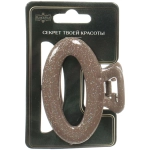 Заколка - краб для волос «AKS - MANTANA», микс 6 цветов, овал, 7*4см