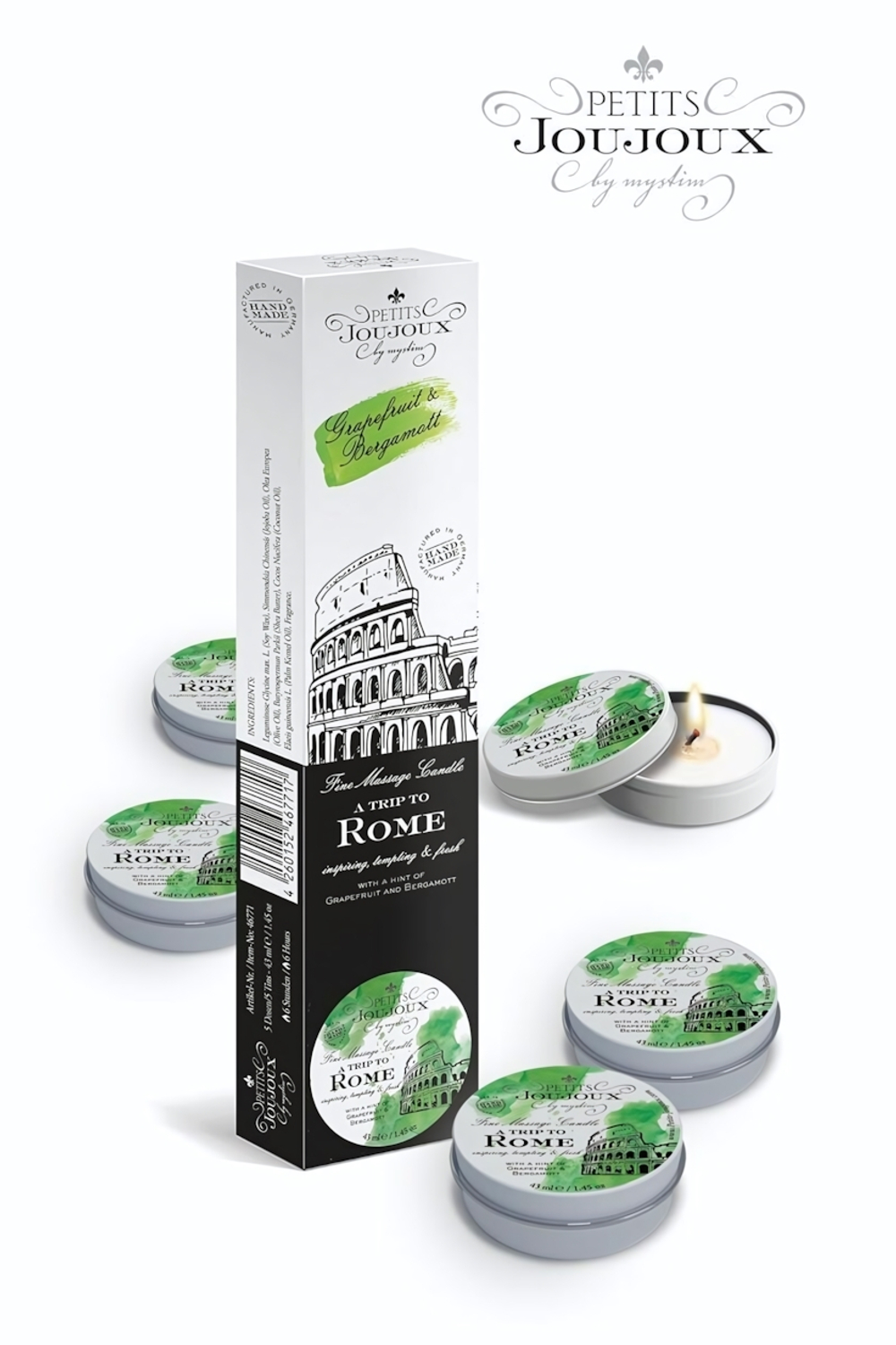 Набор из 5 свечей Petits Joujoux Rome с ароматом грейпфрута и бергамота