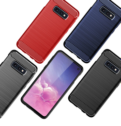 Чехол для Samsung Galaxy S10e цвет Blue (синий), серия Carbon от Caseport