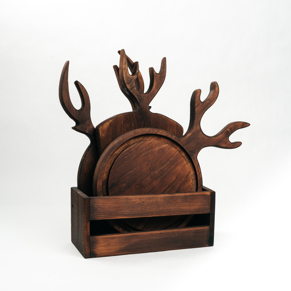 Разделочные доски из сибирского кедра 3 шт. в ящике. RDN29