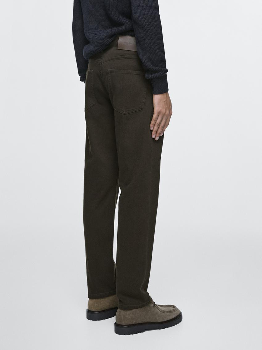 Massimo Dutti Джинсы зауженного кроя, темно-зеленый