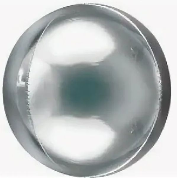 Шар 3D Сфера серебро металлик 40см