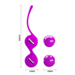 Лиловые вагинальные шарики 3,3см на сцепке Baile Kegel Tighten Up I BI-014490-1