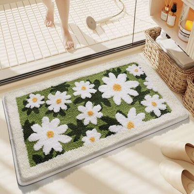 Коврик на пол для ванной и туалета противоскользящий 50х80, ковер для спальни и дома