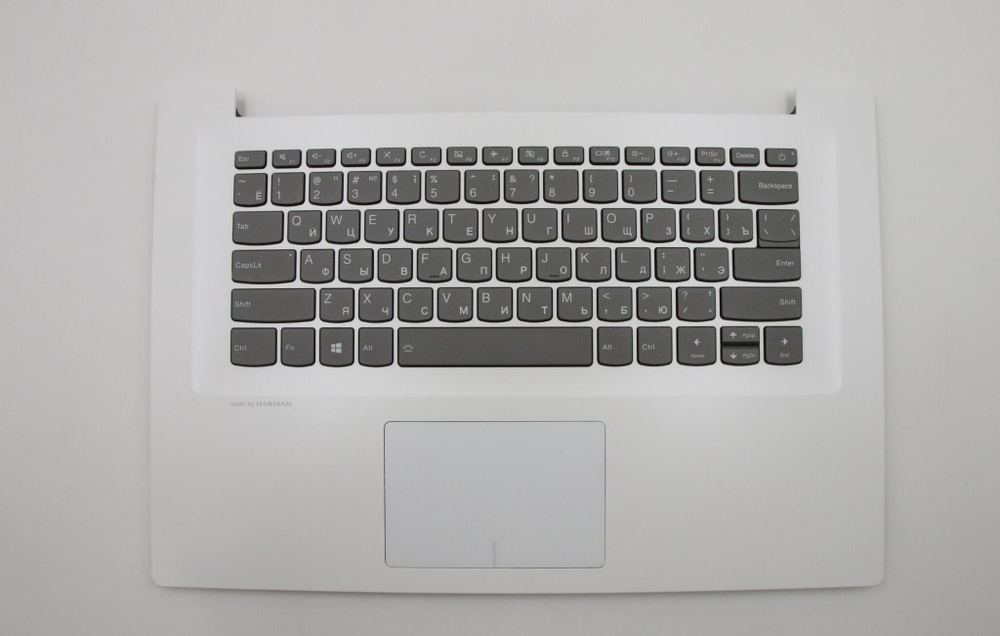 Верхняя панель с клавиатурой (топкейс) для ноутбука Lenovo 320s-15IKB белая, с подсветкой, раскладка-русская (5CB0N79628)