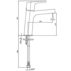 Смеситель E.С.А. Luna 102108940EX для раковины схема