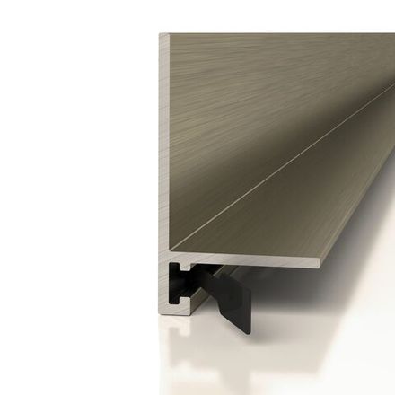 Микроплинтус анодированный бронзовый браш, 2000x14x26 мм