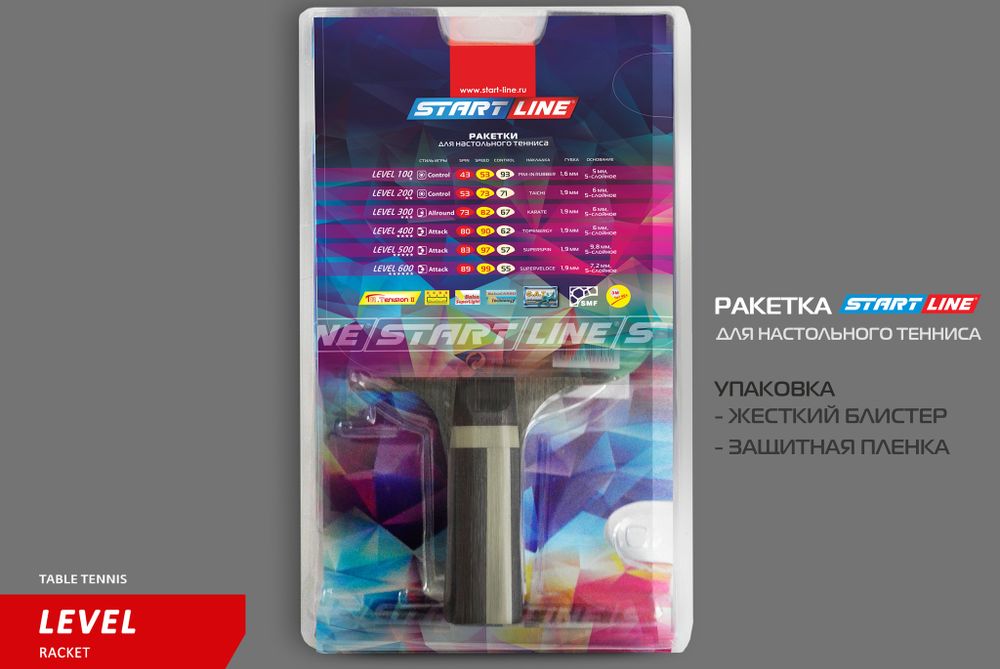 Теннисная ракетка Start line Level 600 New (анатомическая) 12703