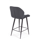 Стул полубарный Crystal, бархат серый 27