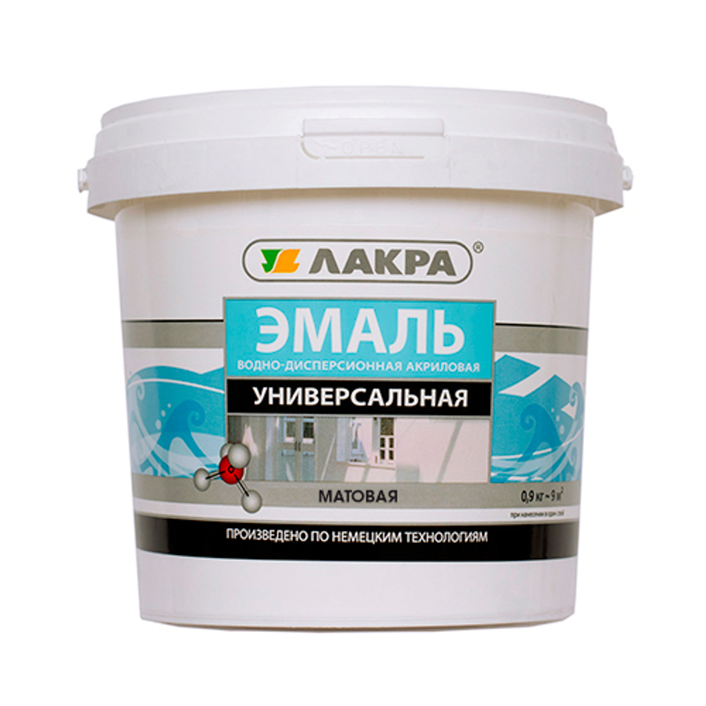 Эмаль акриловая ЛАКРА универсальная  белая матовая  2,5 кг