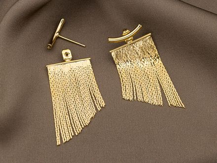 Серьги-джекеты "Вечерние "Кисточки", 40мм