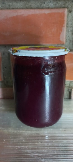 Пюре из яблока с черникой