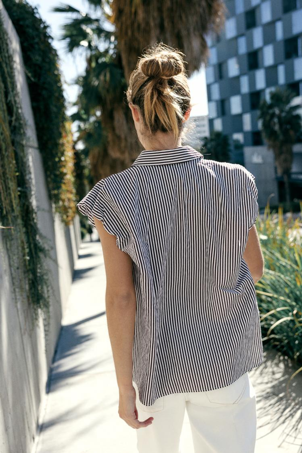 ZARA РУБАШКА С ОБЪЕМНЫМИ РУКАВАМИ, ПОЛОСКИ