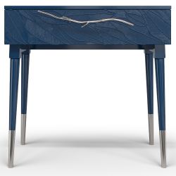 Консоль Арт Колор leaves Стайл Сильвер Королевский синий