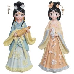 GAEM Фигурка декоративная "Гейша", L8 W6,5 H17 см, 2в.