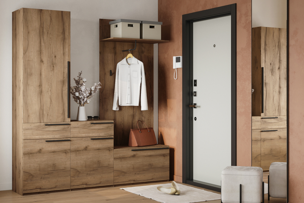 Прихожая Лорена Пакс-2 Дуб Табачный U1147 200*40*200 см, Коричневый   Фиеста