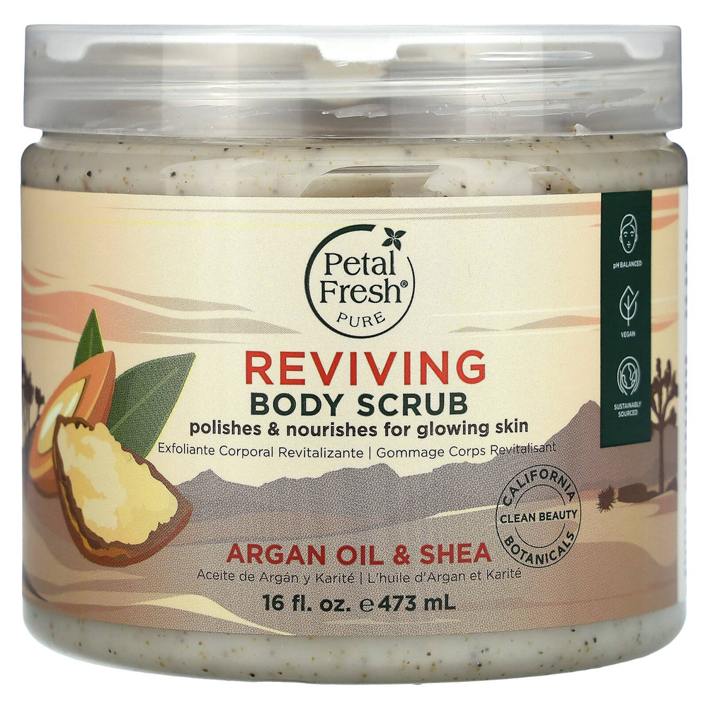 Petal Fresh, Pure, восстанавливающий скраб для тела, аргановое масло и ши, 473 мл (16 жидк. унций)
