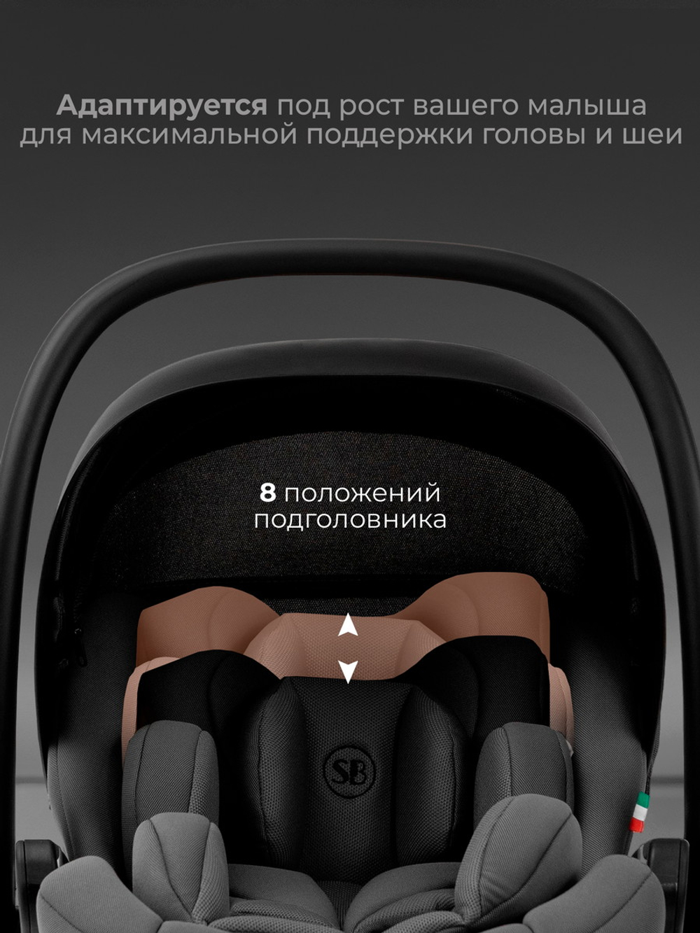 Коляска 3 в 1 Sweet Baby Stella + автокресло Premier Grey Dark Grey