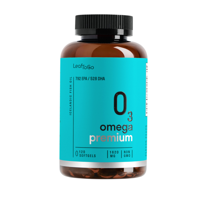 Омега-3 премиум, Omega-3 Premium, Leaf To Go, 120 желатиновых капсул