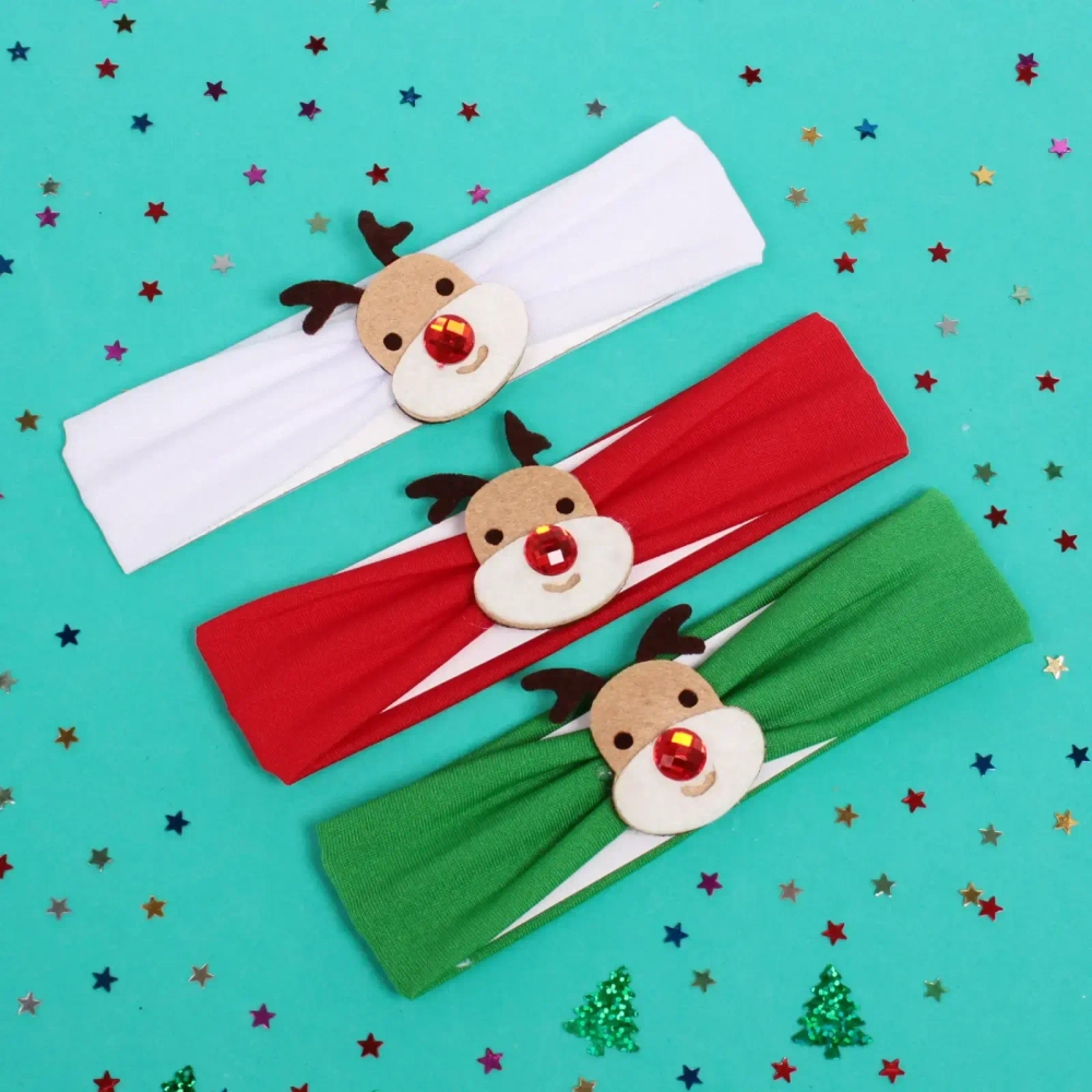 Повязка на голову детская «New Little Mi Mi - Оленёнок Оскар», микс 3 цвета, 4*16.5см