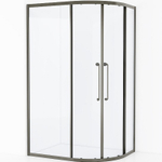 Душевой уголок Cezares Relax-304 120x90 RELAX-304-RH-2-120/90-C-GM профиль Оружейная сталь стекло прозрачное