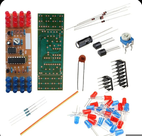 Комплект пайки мигалки, стробоскоп NE555 + CD4017