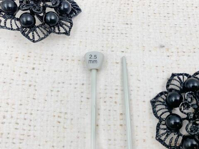 Спицы прямые тефлон, L 35 см, d 2,5 мм, 1 упаковка-2 спицы