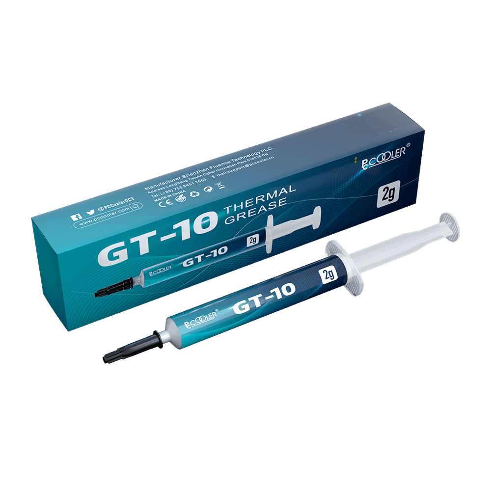 Термопаста PCCooler GT-10 2G Теплопроводность - 9.8 Вт/мК, от -50°С до 250°С. В шприце. 2гр.