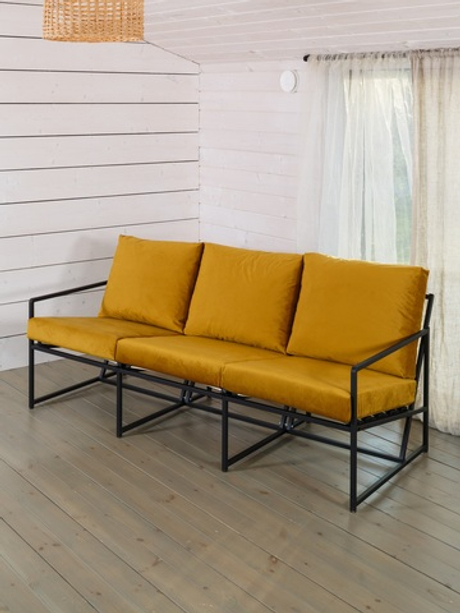 Диван (Mateo) модульный(3), Konfetti ChaiTea (Горчичный)