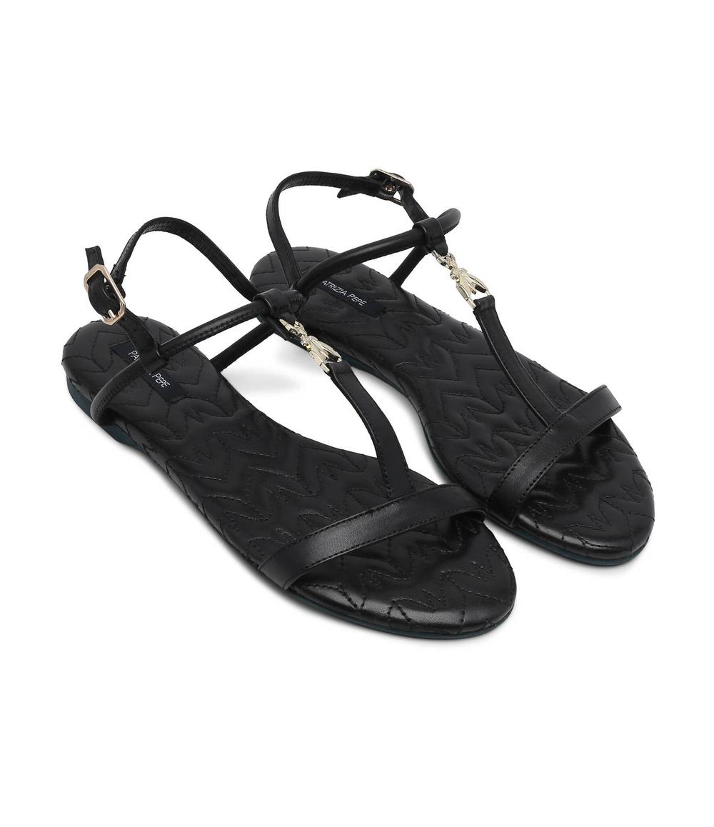 Кожаные босоножки Patrizia Pepe - черный(8X0025 L048)