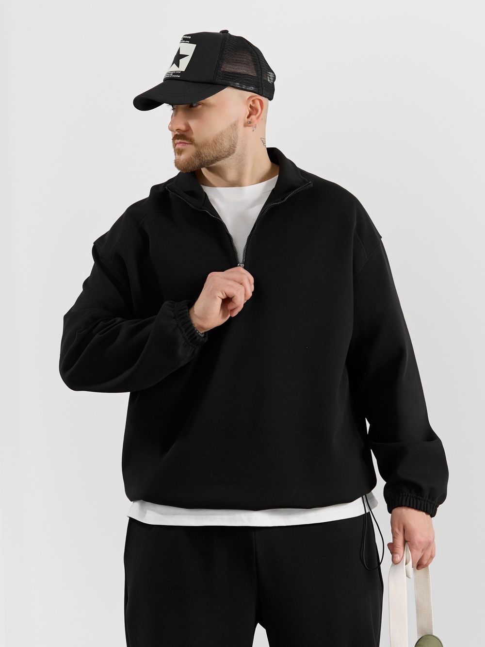 Толстовка мужская Интер-1 Виотекс ЧЁРНЫЙ