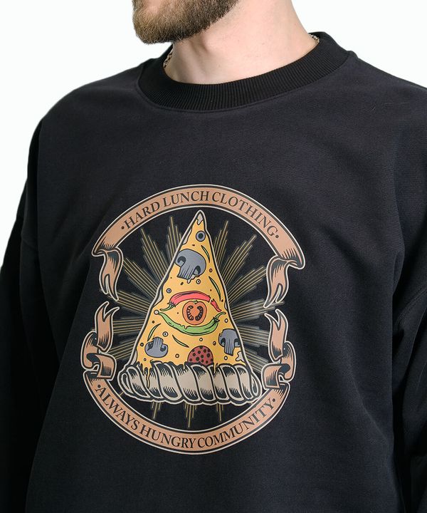 Толстовка Pizza eye черная - фото 4