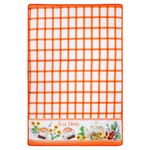 Салфетка из МИКРОФИБРЫ универсальная, 40х60 см, оранжевая клетка, орнамент, 240 г/м2, BOOMHOUSE (БУМХАУС), 700877