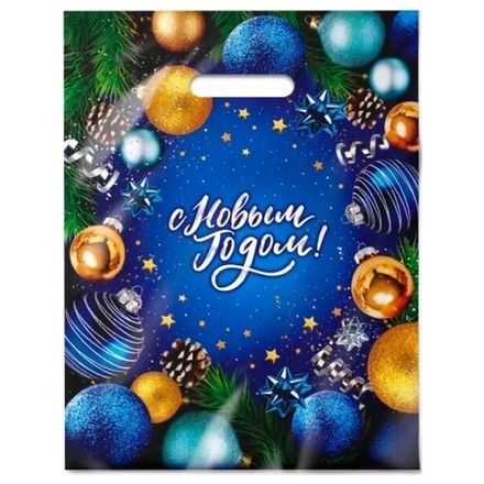 Новогодние пакеты "Сокровищница" 31х40см 60мкм (50/500шт)