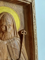 Освященная Икона святителя Митрофана Воронежского из дуба