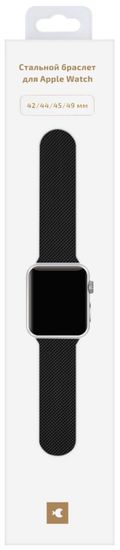 Ремешок миланская петля moonfish для Apple watch - 42/44/45/49 мм, черный