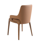 Стул Angel Cerda 4136/CH20029 с обивкой из коричневой экокожи