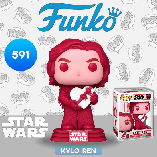 Фигурка Funko POP! Bobble Star Wars Valentines Kylo Ren (591) 67612 / Фигурка по мотивам франшизы "Звёздные войны", Кайло Рен (валентинка)