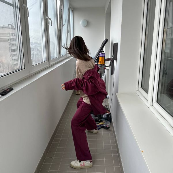 Брюки вельветовые #6 бордовые - фото 3