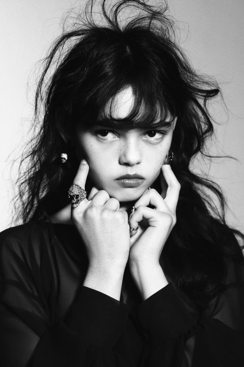 ZARA КОЛЬЦО «ЧЕРЕП» СО СТРАЗАМИ, АНТРАЦИТОВО-СЕРЫЙ