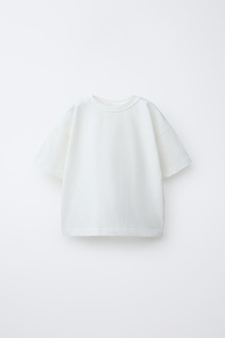 ZARA НАБОР ИЗ ТРЕХ ФУТБОЛОК В ПОЛОСКУ И ОДНОТОННЫХ, КОРИЧНЕВЫЙ